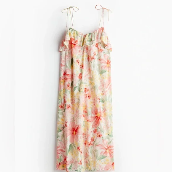 H&M Floral Ruffle Dress NWT - Picture 10 of 13
